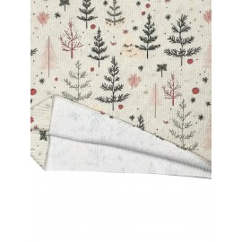 Women'S Elegant High-Neck Sweater with Tree Print - Soft Beige, Long Sleeve, All-Season Wear, Perfect for Casual or Chic Outfits, Versatile Clothing | Chic Knitwear | Texture