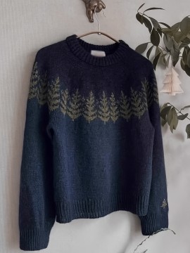 Women'S Cozy Fleece-Lined Christmas Tree Sweater - Navy Blue & Green Holiday Sweater with Soft Fleece Lining, Loose Fit Pullover for Fall/Winter, Casual & Formal Wear, Perfect for Home, Office, or Parties, Christmas Sweater