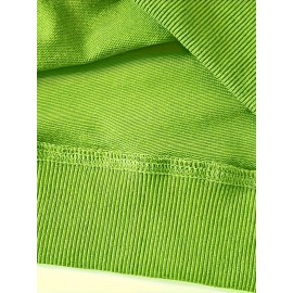 Plus Size Women's Loose Fit Long Sleeve Sweatshirt - Geometric Pattern Round Neck Casual Pullover, All-Season Soft Breathable Fabric, Machine Washable for Everyday Comfort, Comfortable Clothing, Playful Design, Easy Care Material