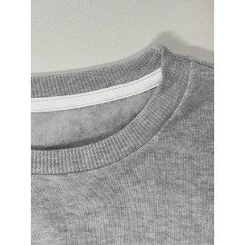 [Mom & Grandma Sweatshirt] 100% Polyester Blessed to be Called Mom & Grandma Women's Plus Size Casual Sweatshirt - Vibrant Green Geometric Print, Machine Washable, Autumn Winter Warmth, Family Gift Idea, Graphic Crewneck Top