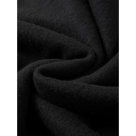 Machine Washable Polyester Blend Women's Casual Hoodie & Jogger Set - Letter Print, Drawstring Waist with Pockets, Perfect for Fall/Winter