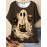 Plus Size - Plus Size - Women'S Plus Size Halloween T-Shirt - Cute Ghost & Pumpkin Print, Casual Crew Neck Short Sleeve Top, Medium Stretch, Non-Transparent, Machine Washable, Festive Summer Fashion, Halloween Apparel | Playful Print Top | Stretchy Fabric