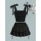 [Spring Sexy Dress] 2pcs Set Spring/Summer Sexy Short Dress Outfit + Fashion Bow Tie Camisole Vest, Multi-Layer Drawstring Women's Skirt